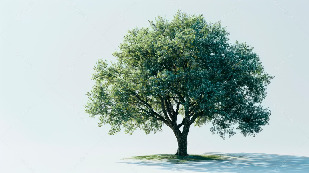 Arvore com fundo branco IA generativa.