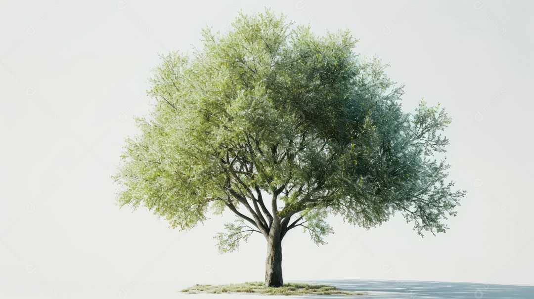 Arvore com fundo branco IA generativa.