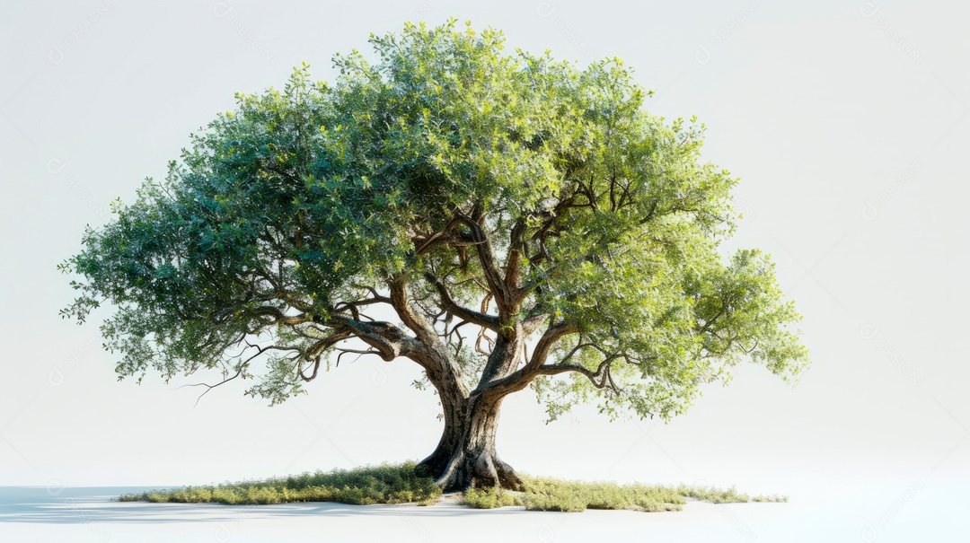 Arvore com fundo branco IA generativa.