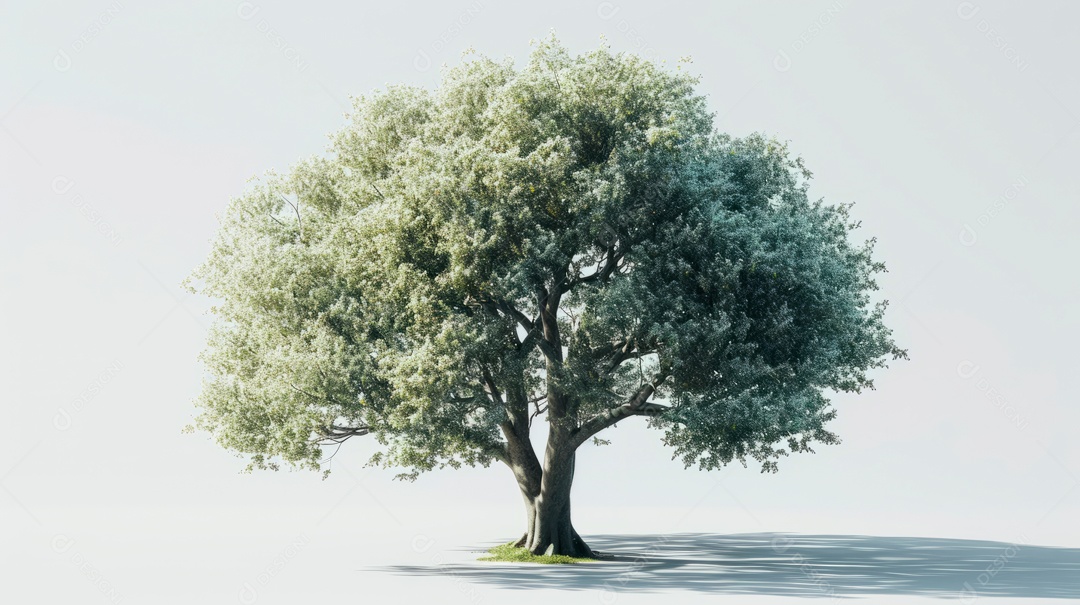 Arvore com fundo branco IA generativa.