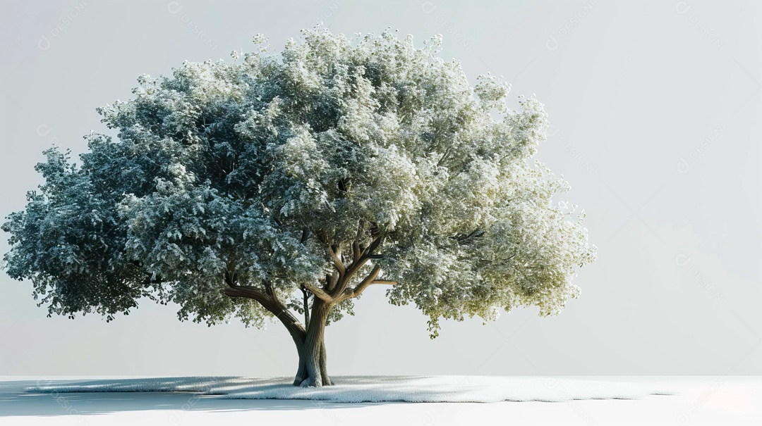 Arvore com fundo branco IA generativa.