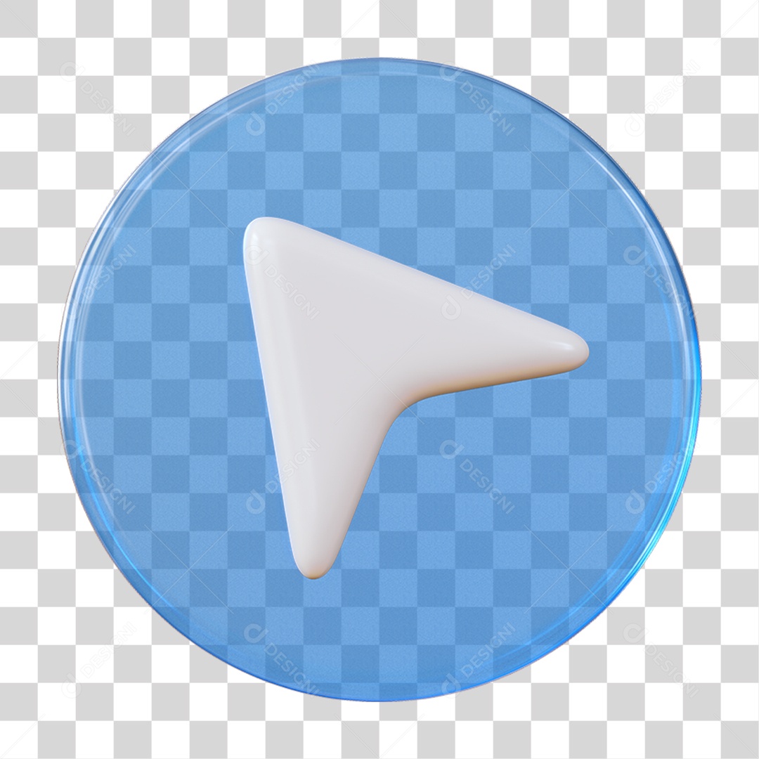 Elemento 3D Seta Simples PNG Transparente