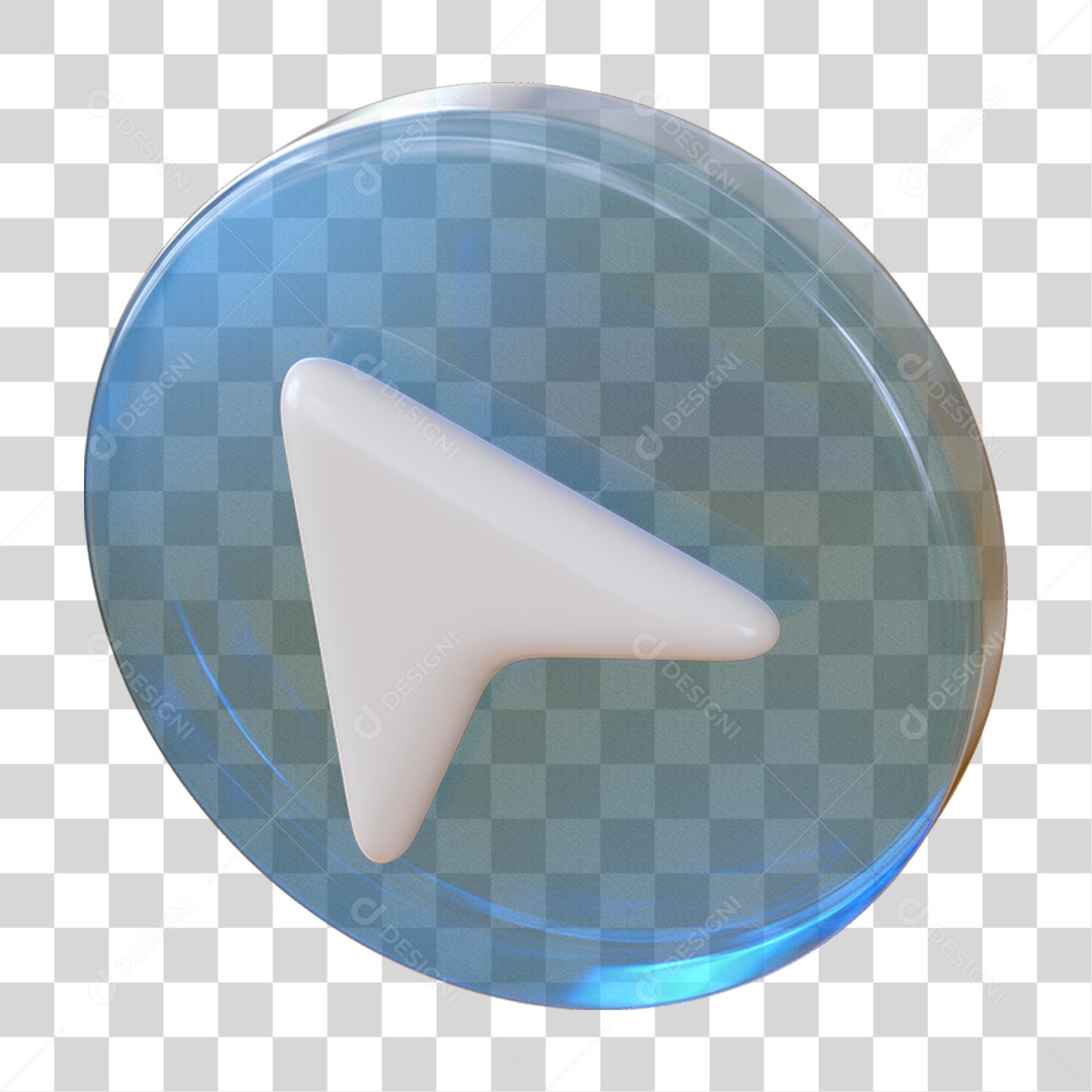 Elemento 3D Seta Simples PNG Transparente