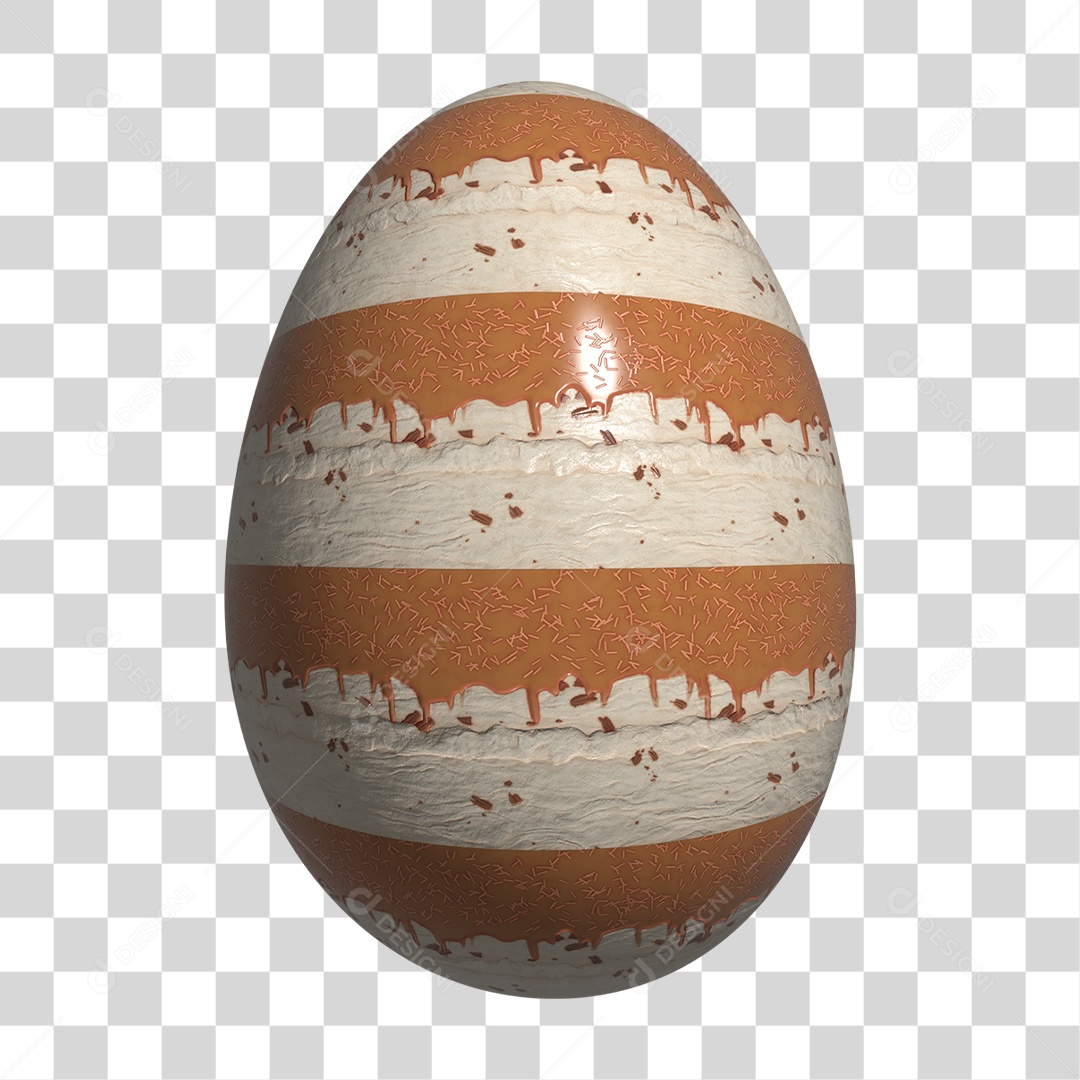 Elemento 3D Ovo de Páscoa Chocolates PNG Transparente