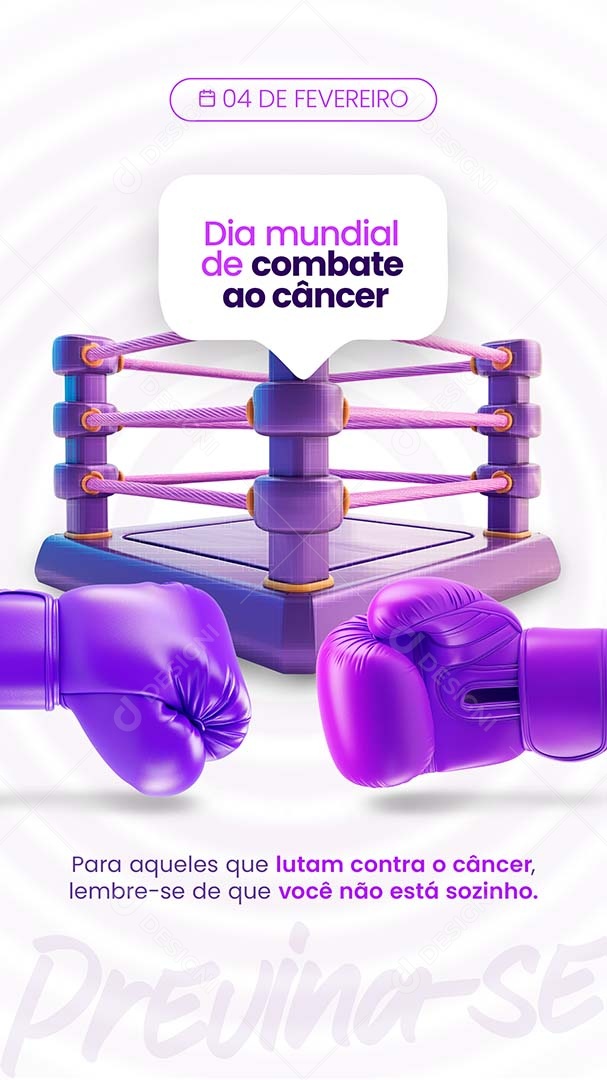 Story: World Cancer Day You're Not Alone Editable Social Media PSD