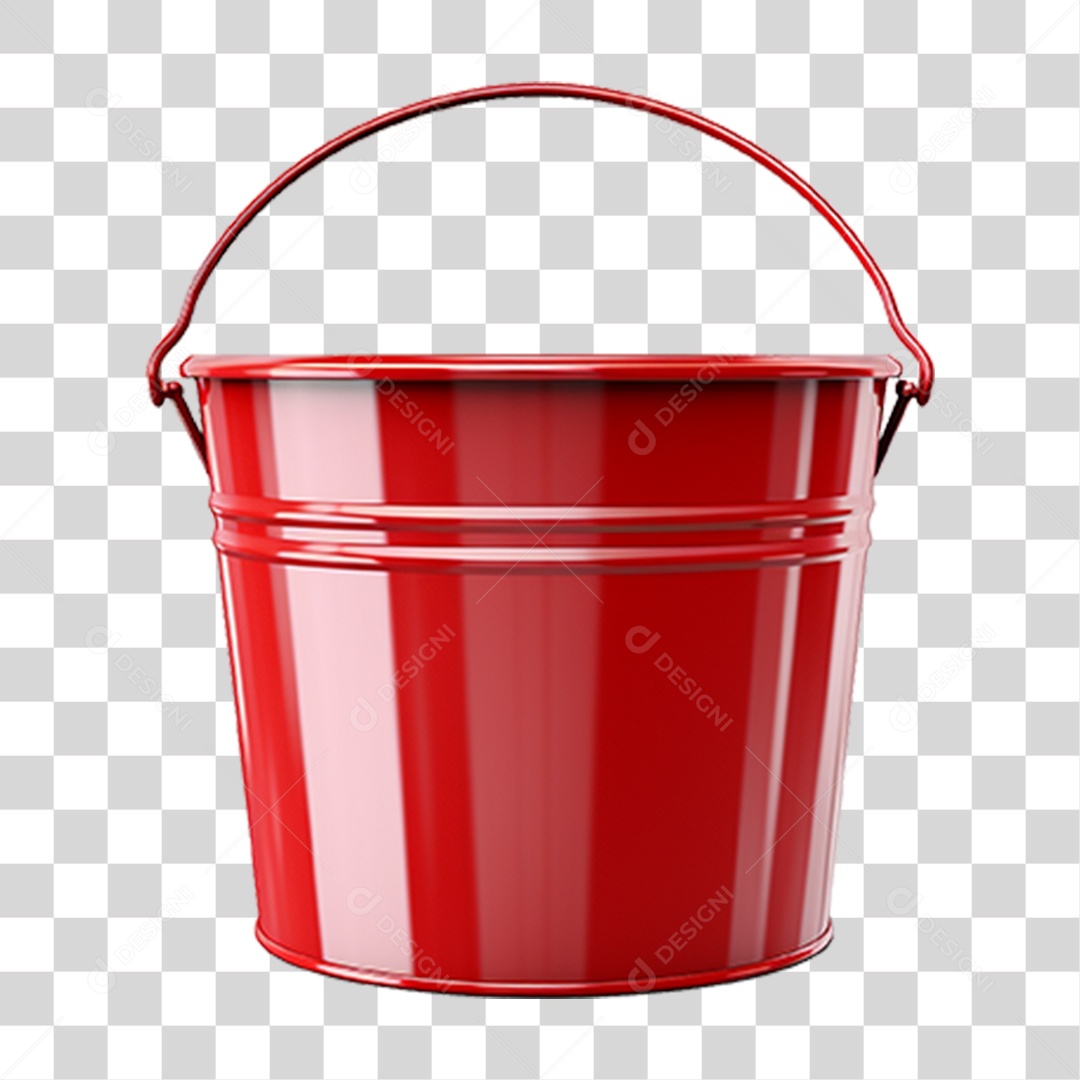 Balde de Metal PNG Transparente
