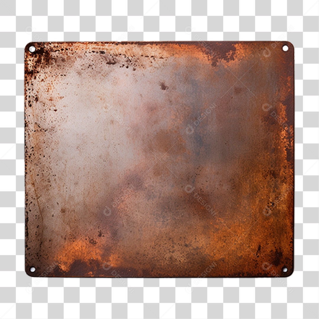 Placa De Metal Quadrada PNG Transparente