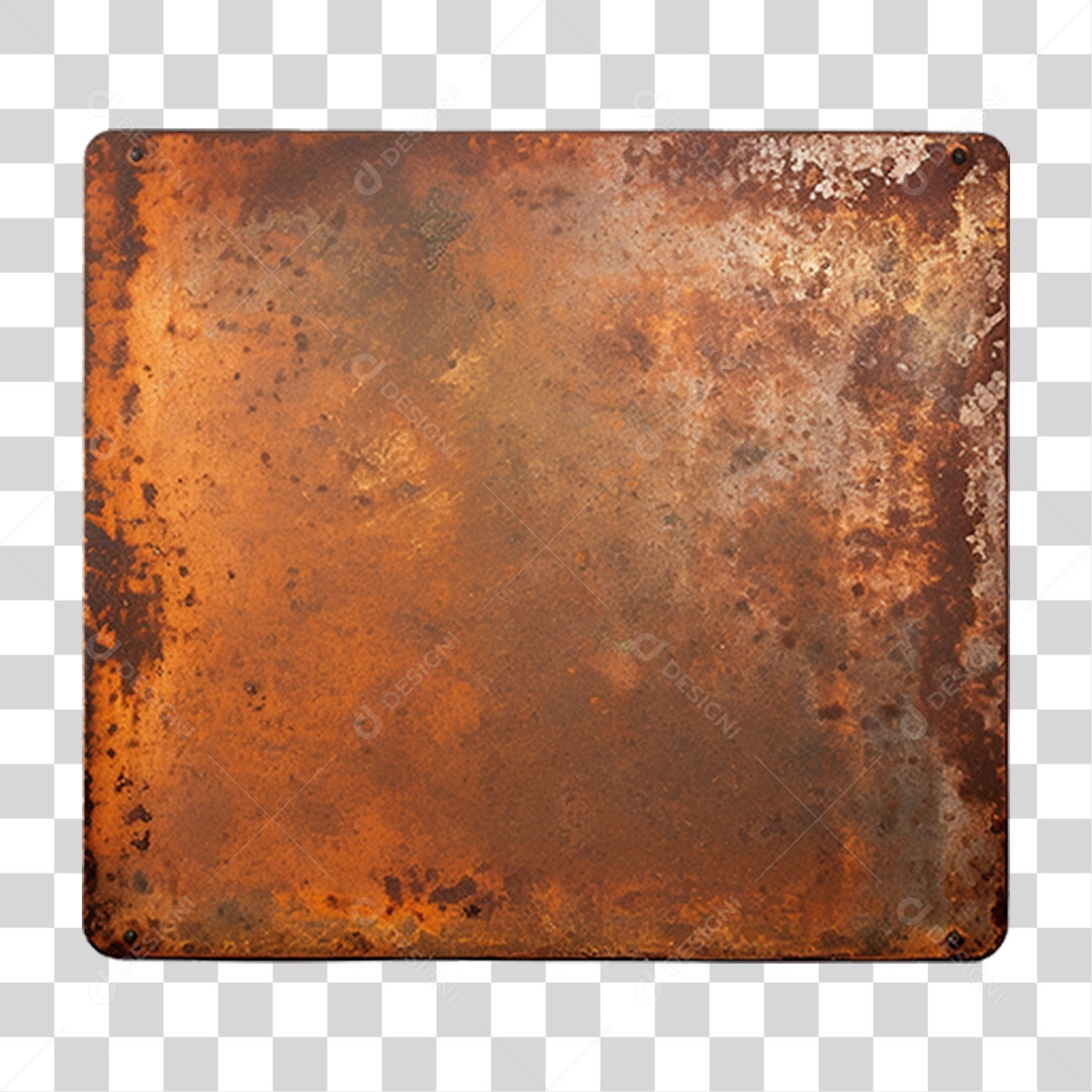 Placa De Metal Quadrada PNG Transparente
