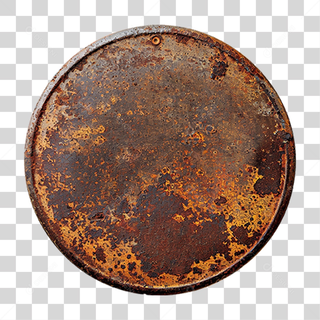 Placa De Metal Redonda PNG Transparente