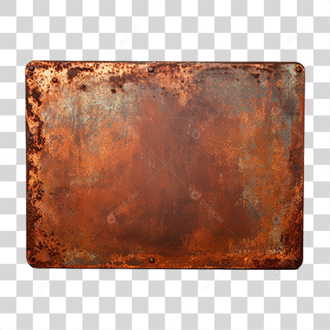 Placa De Metal Quadrada PNG Transparente