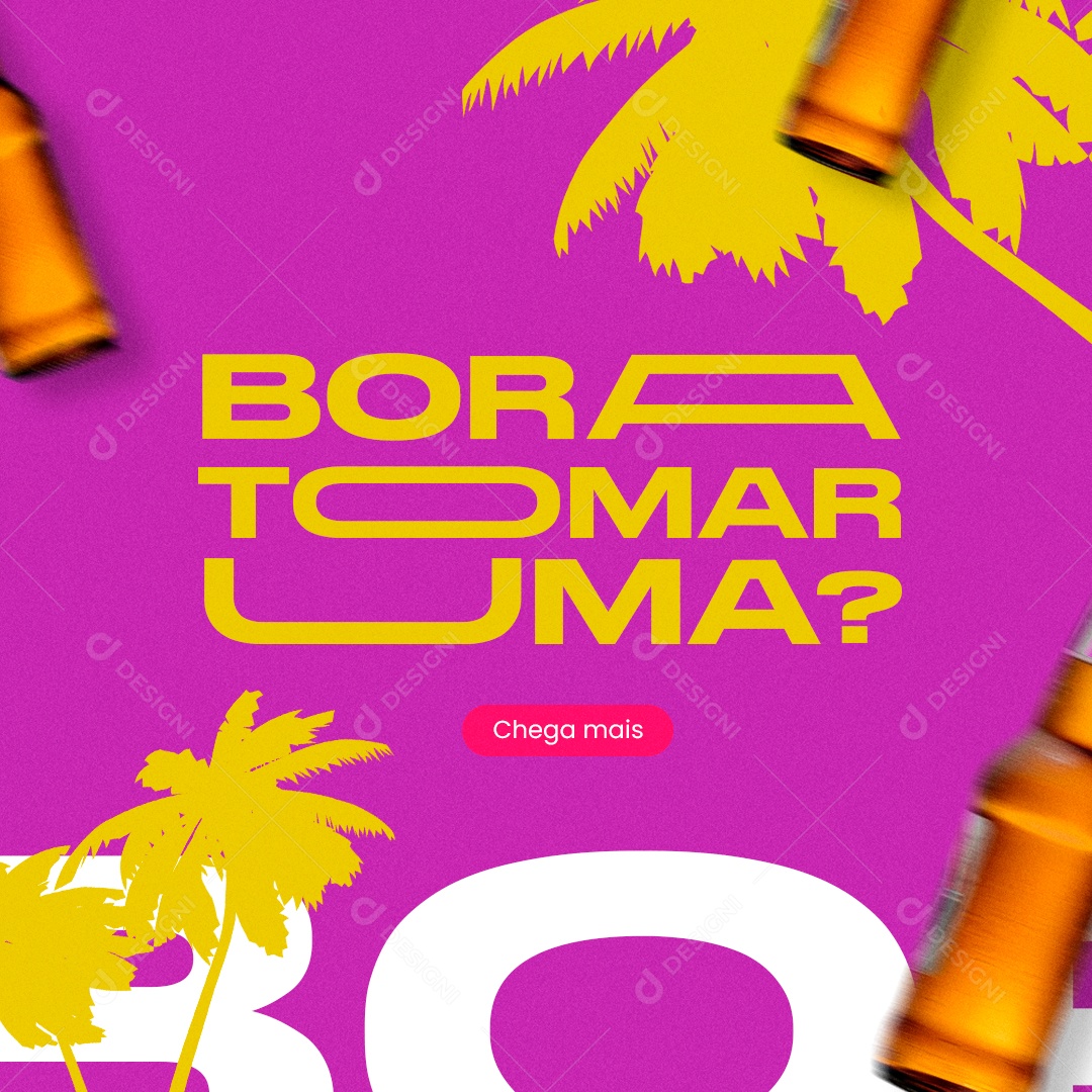 Cervejaria Bora Tomar Uma Chega mais Social Media PSD Editável
