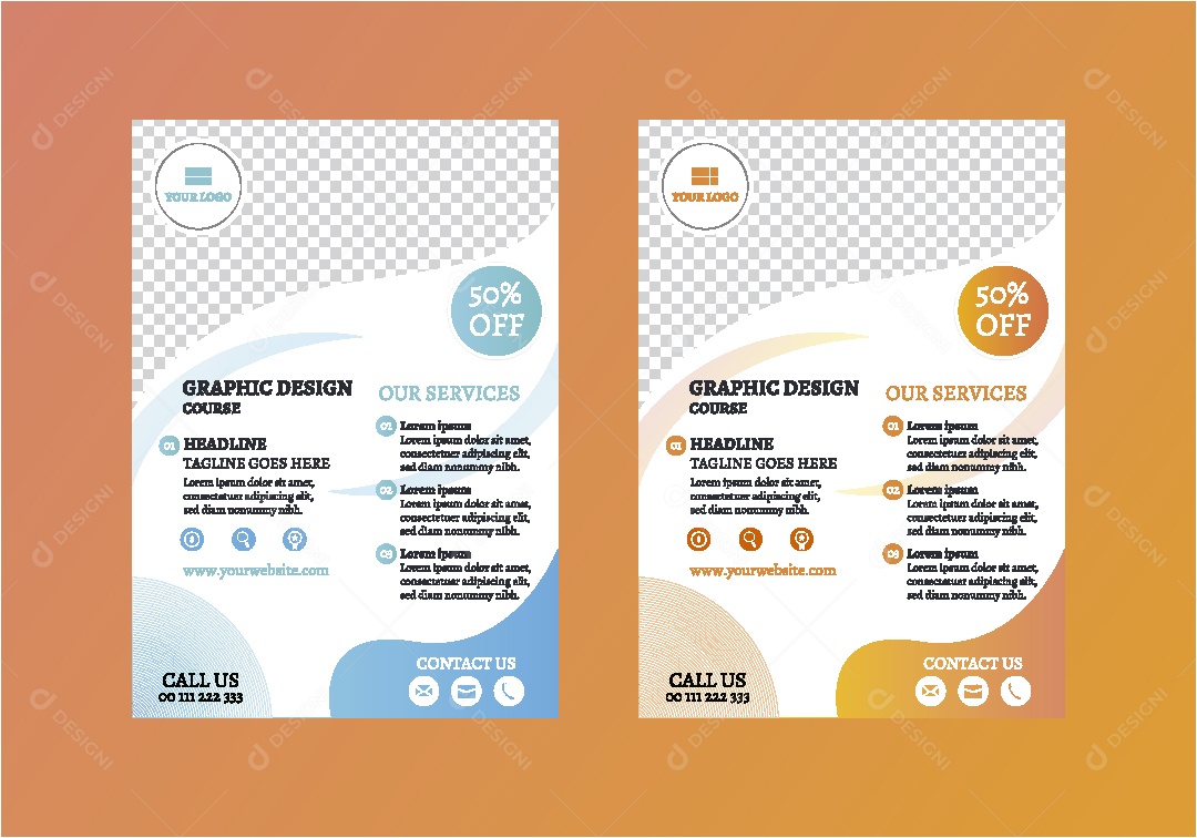 Modelo de Folheto Empresarial Vetor EPS Editável