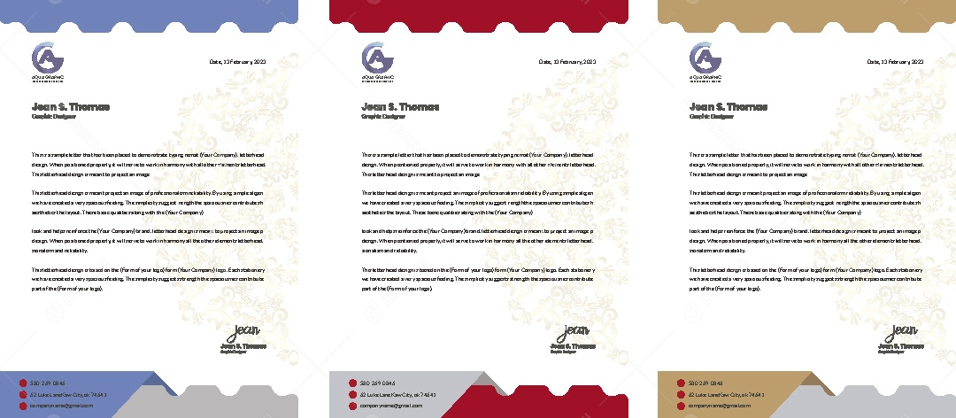 Modelo de Papel Timbrado Vetor EPS Editável