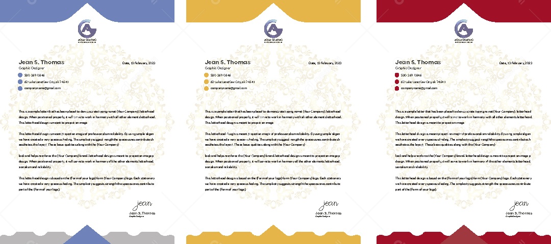 Modelo de Papel Timbrado Vetor EPS Editável