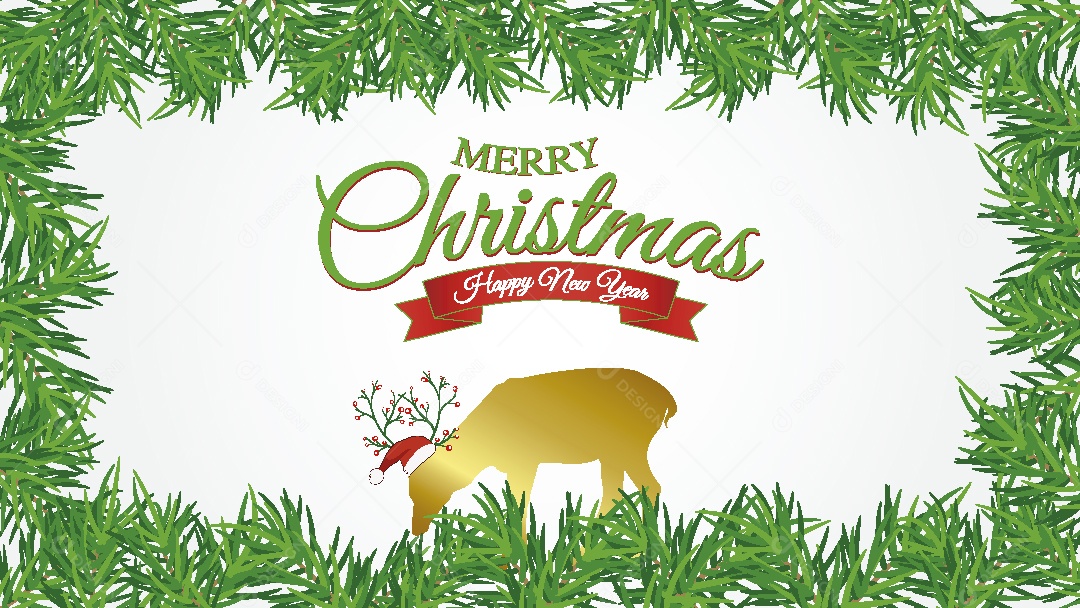 Feliz Natal e Feliz Ano Novo Ilustração Vetor EPS