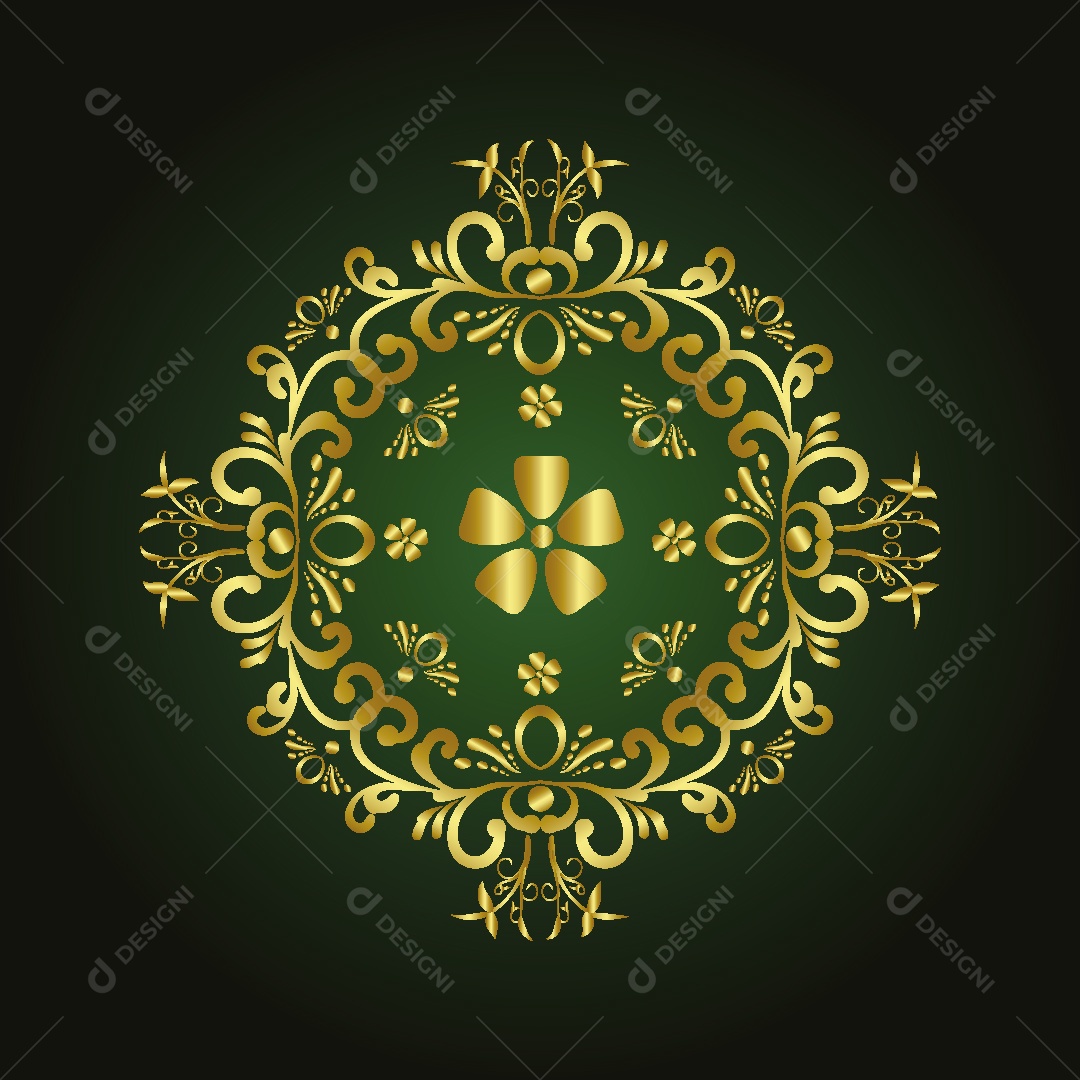 Ornamento Vintage Ilustração Vetor EPS