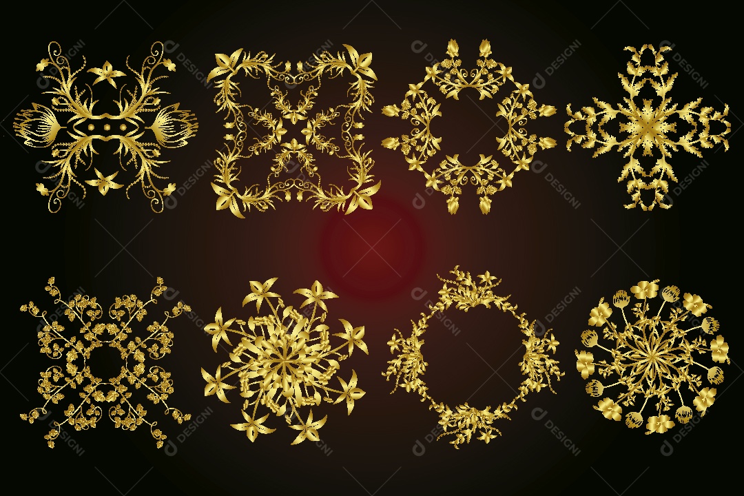 Ornamentos Vintage Ilustração Vetor EPS