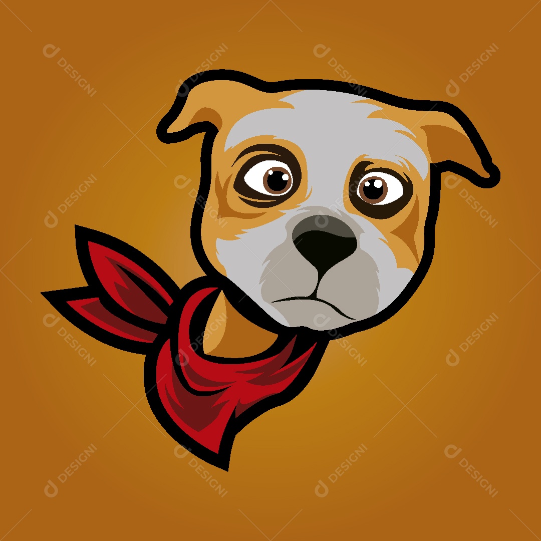 Cachorro Mascote Ilustração Vetor EPS