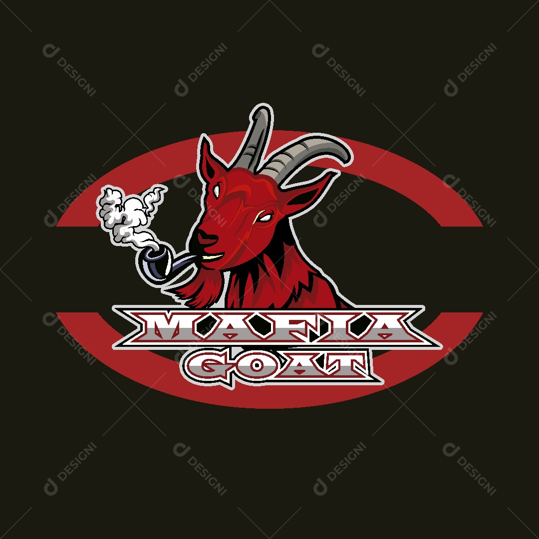 Modelo de Logo com Mascote Ilustração Vetor EPS