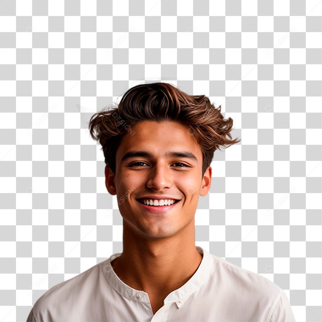 Jovem Homem Sorrindo PNG Transparente