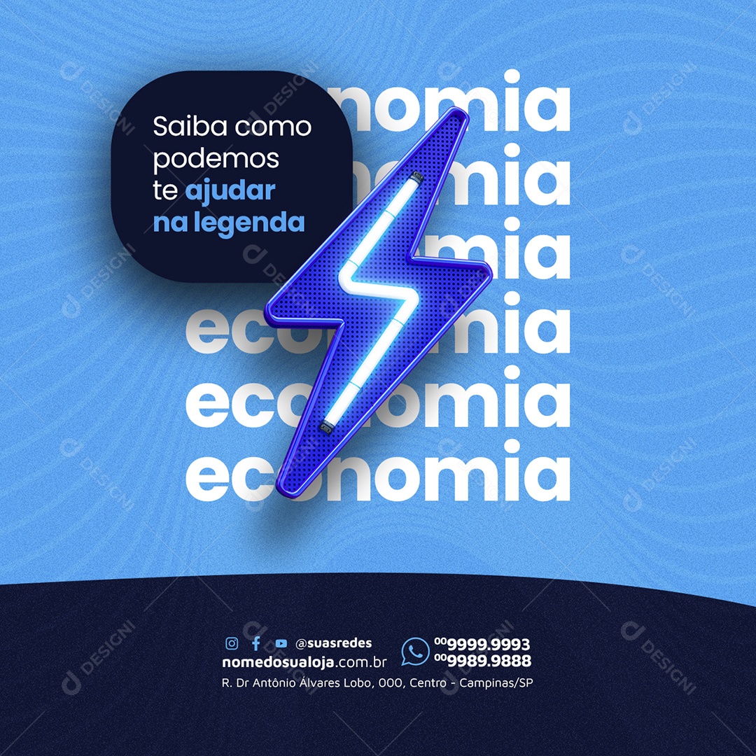 Energia Solar Saiba como podemos te ajudar na legenda Social Media PSD Editável