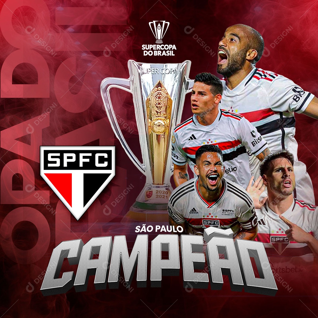 Supercopa Do Brasil São Paulo Social Media PSD Editável