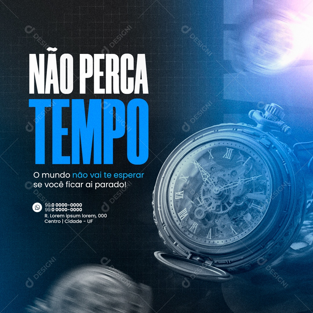 Marketing Digital Não Perca Tempo Social Media PSD Editável