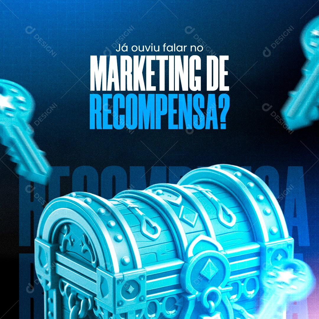Marketing Digital Já ouviu falar no Marketing de Recompensa Social Media PSD Editável