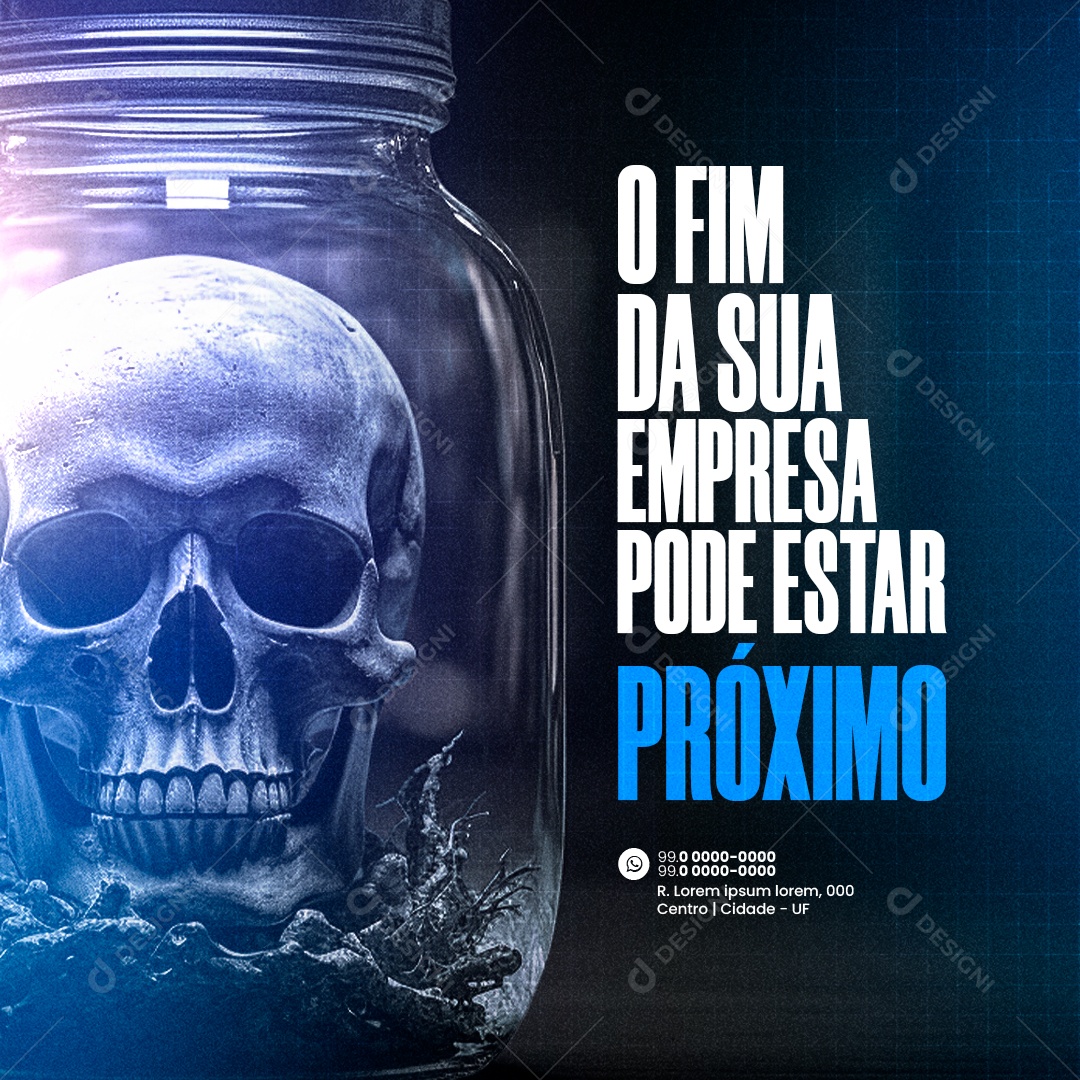 Marketing Digital O Fim da sua Empresa Pode Estar Próximo Social Media PSD Editáve