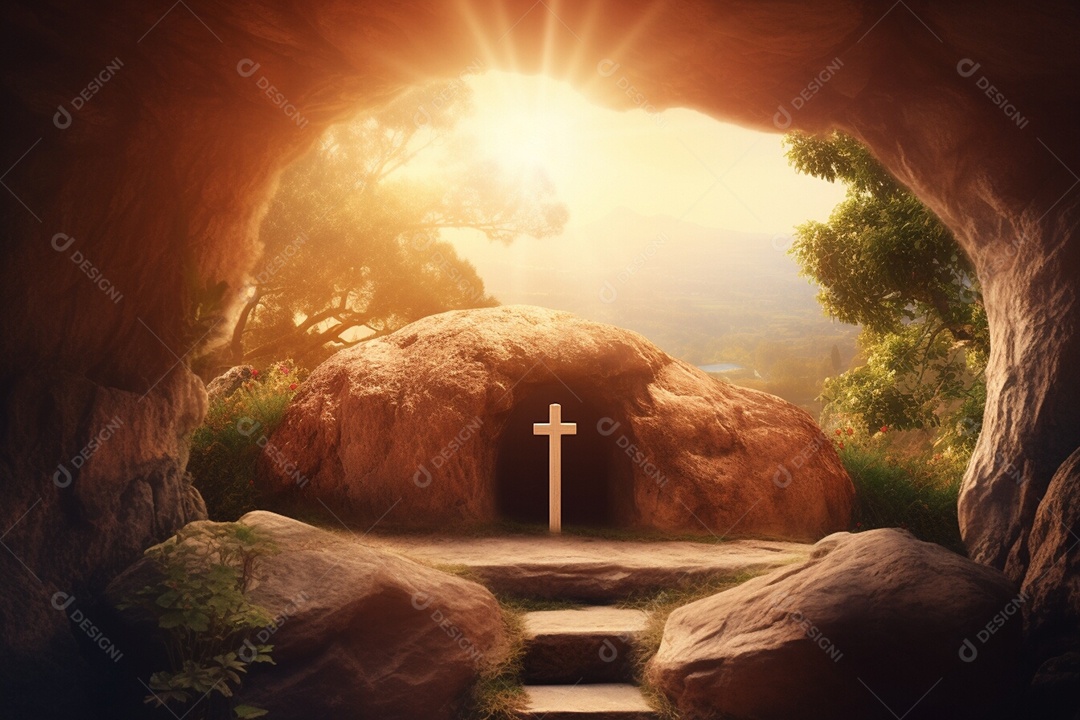 Páscoa e ressurreição túmulo vazio de Jesus
