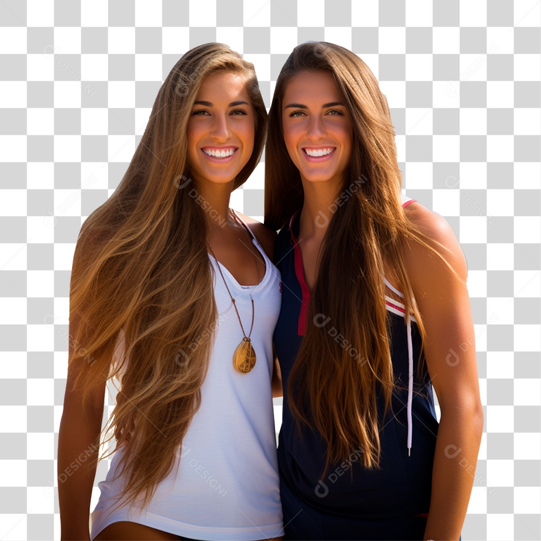 Duas Mulheres Competidoras PNG Transparente