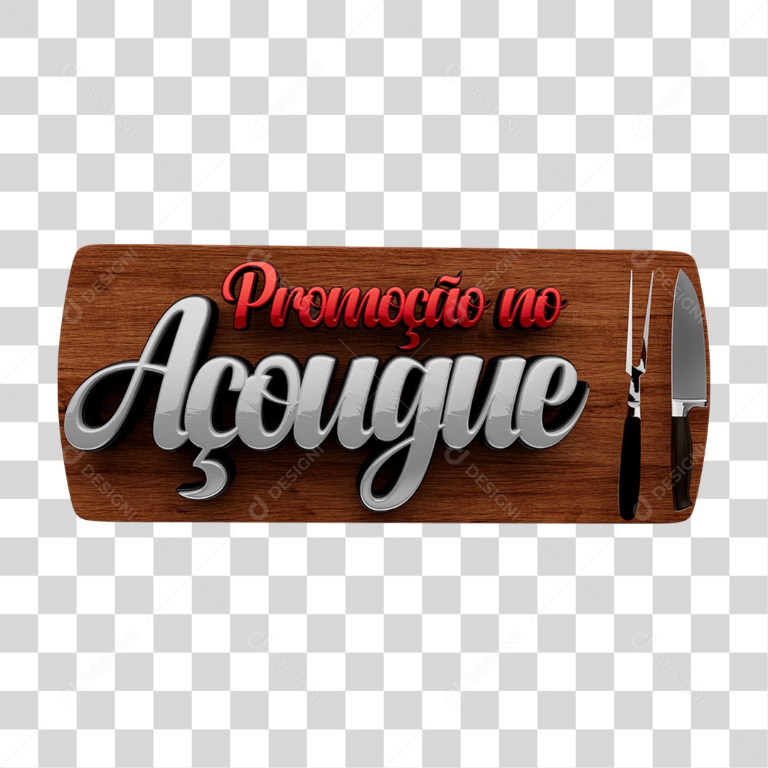 Selo 3D Promoção no Açougue PNG Transparente
