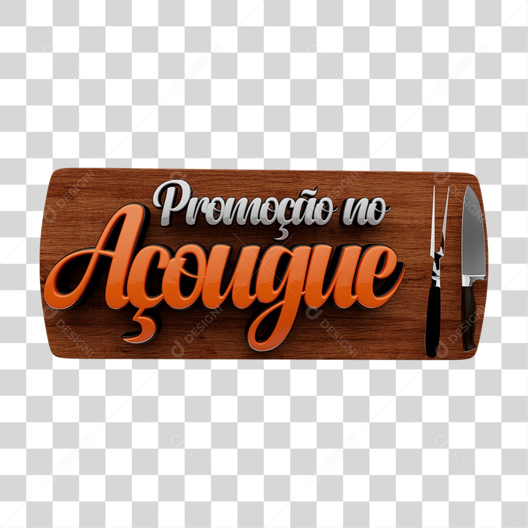 Selo 3D Promoção no Açougue PNG Transparente