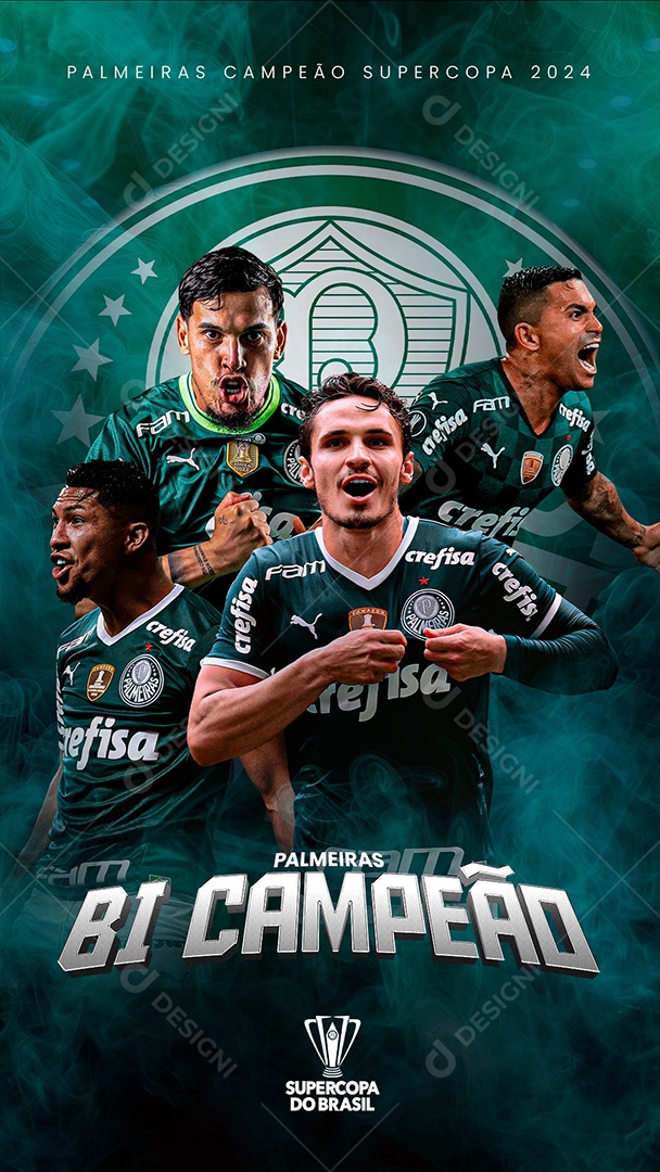 Futebol Supercopa Do Brasil Palmeiras Social Media PSD Editável