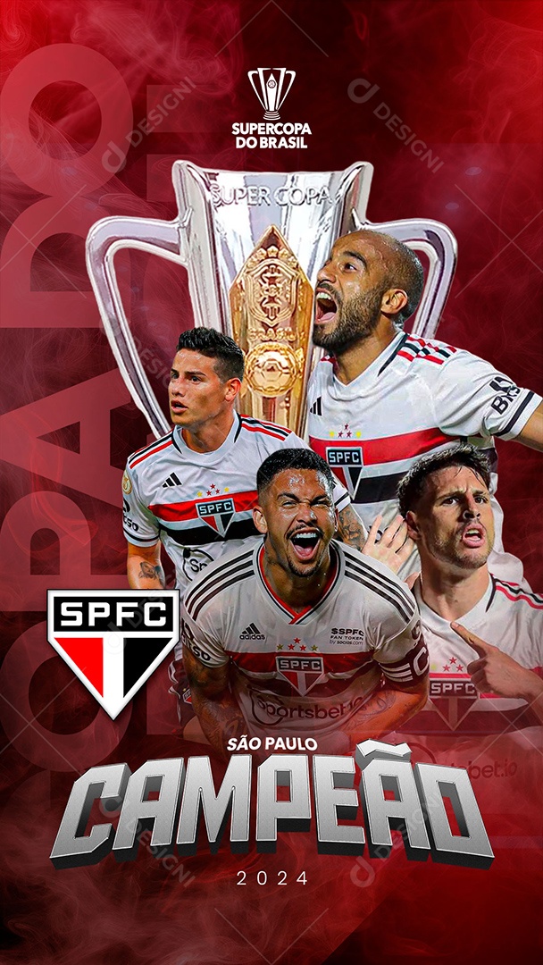 Supercopa Do Brasil São Paulo Social Media PSD Editável