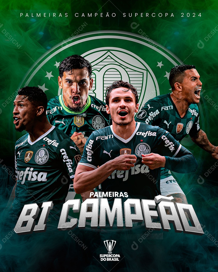 Futebol Supercopa Do Brasil Palmeiras Social Media PSD Editável