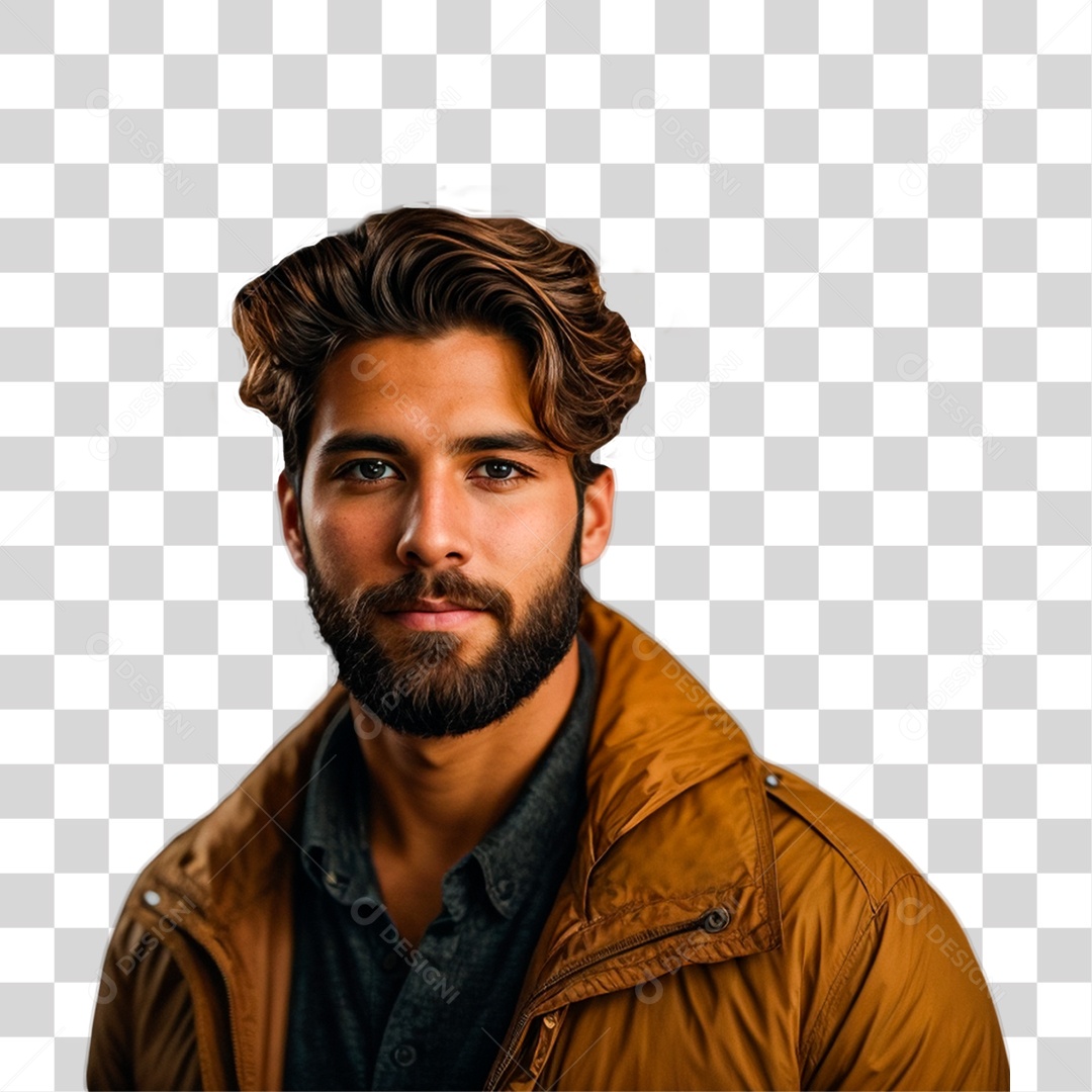 Homem de Barba PNG Transparente