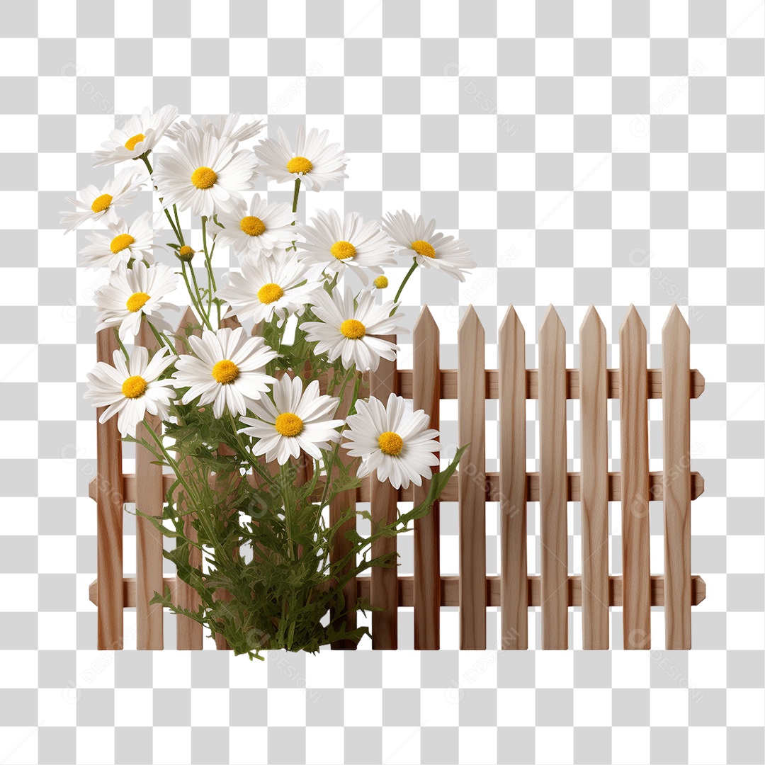 Grade de Madeira PNG Transparente