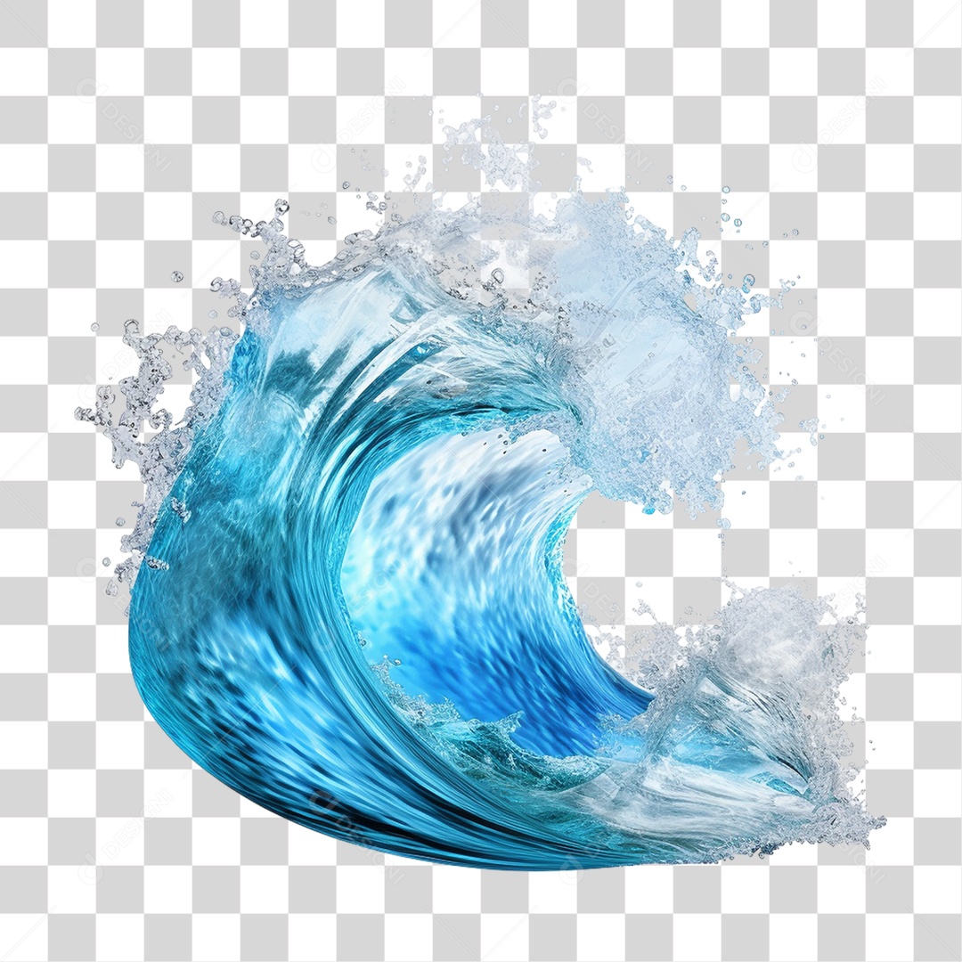 Ondas Oceano PNG Transparente