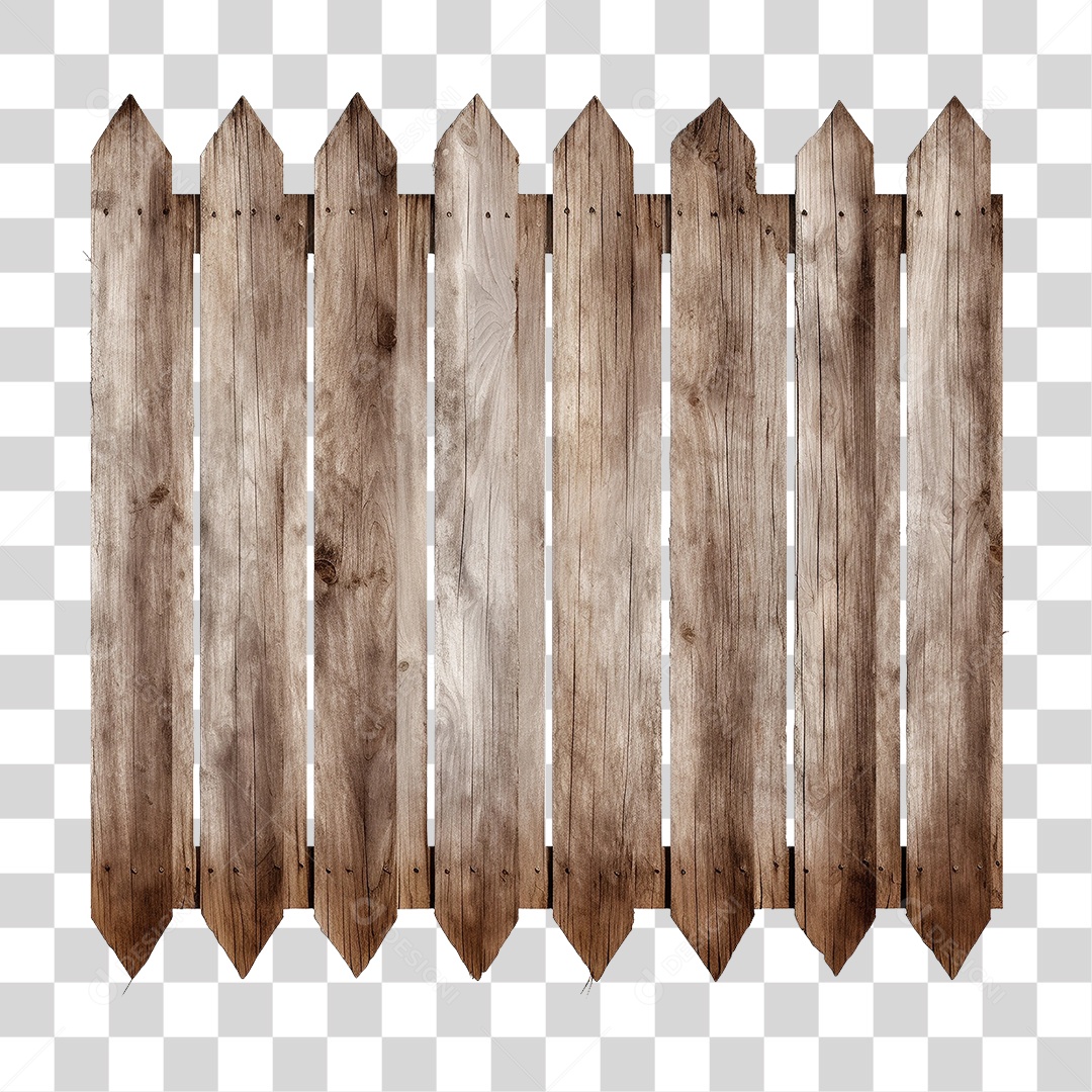 Grade de Madeira PNG Transparente