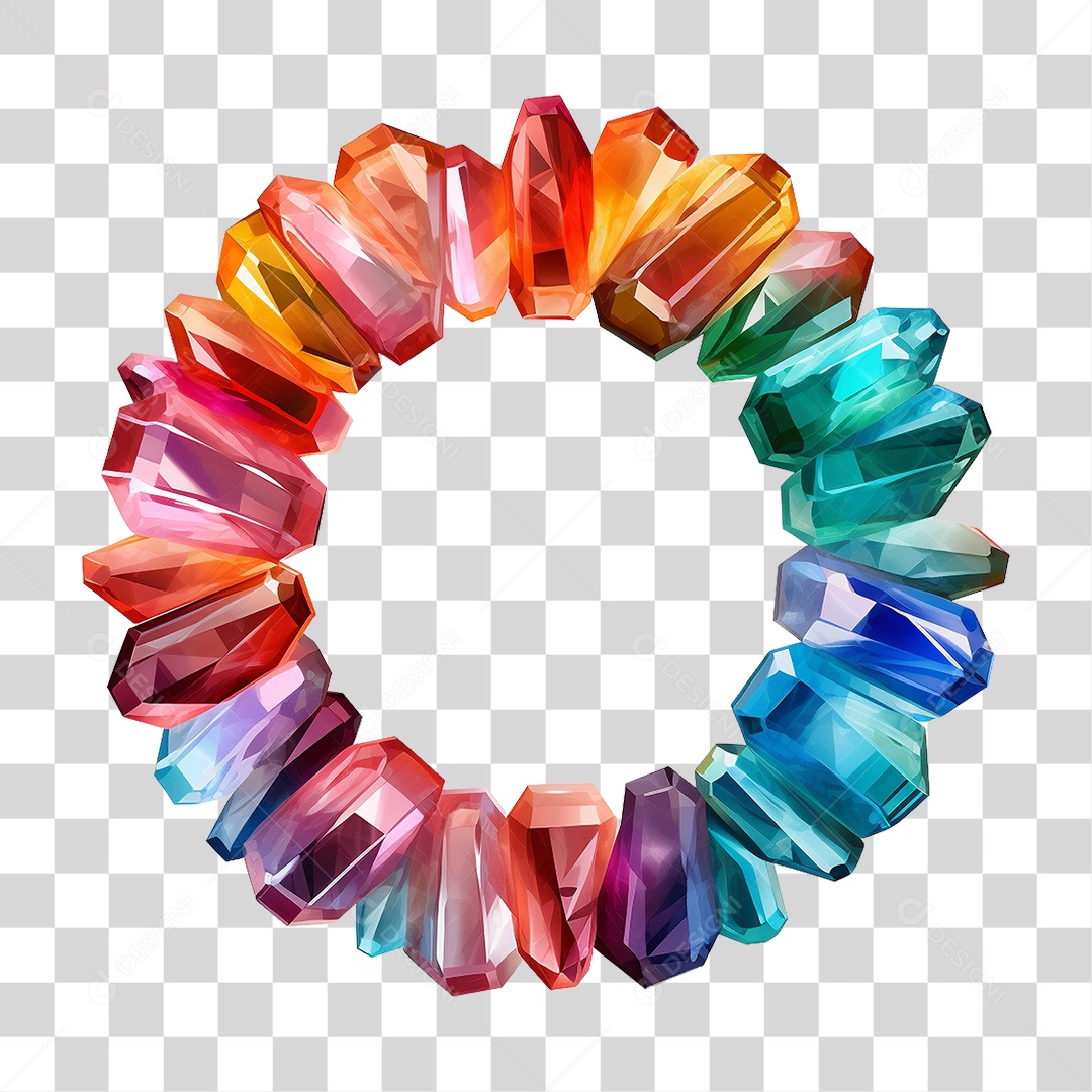 Cristal Colorido PNG Transparente