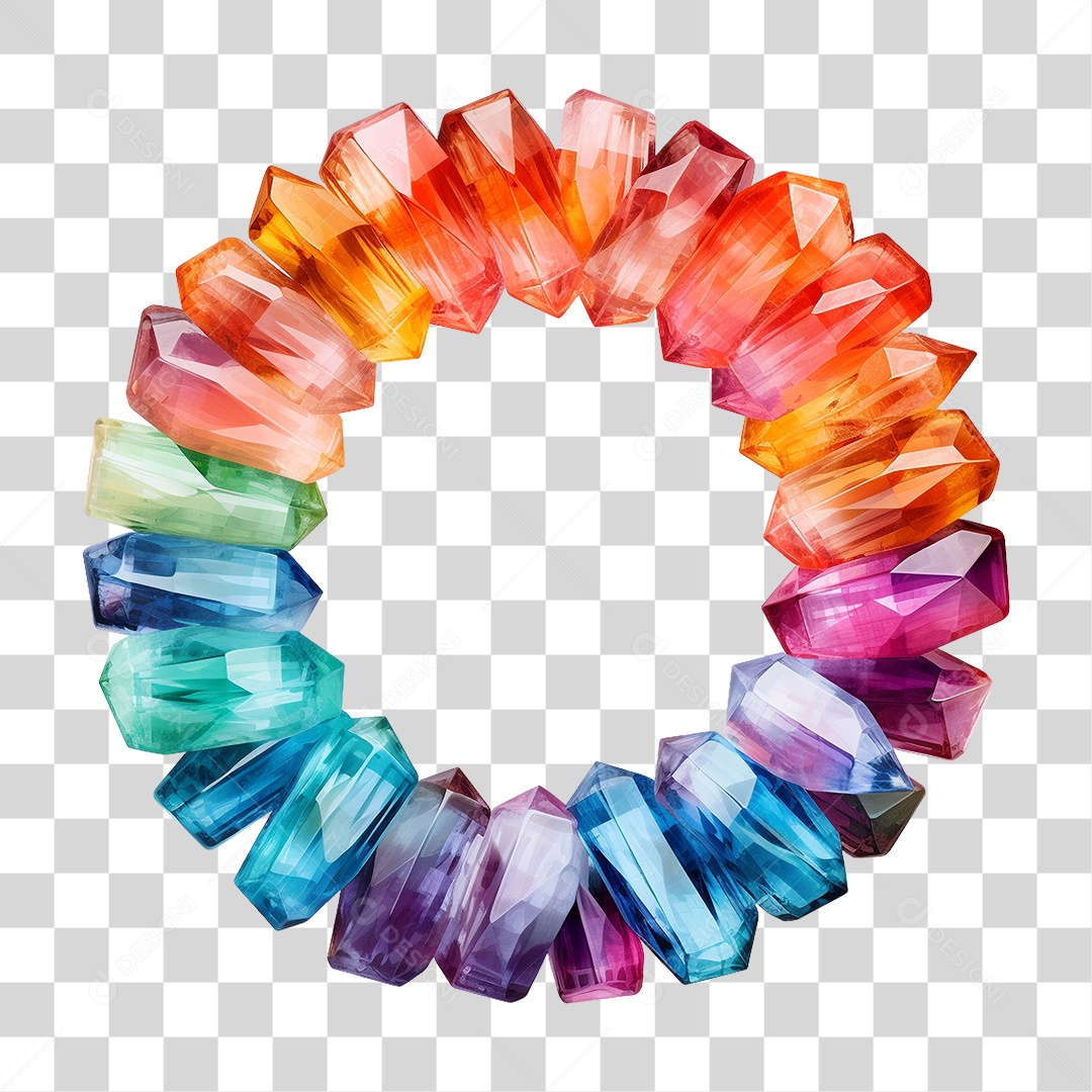 Cristal Colorido PNG Transparente