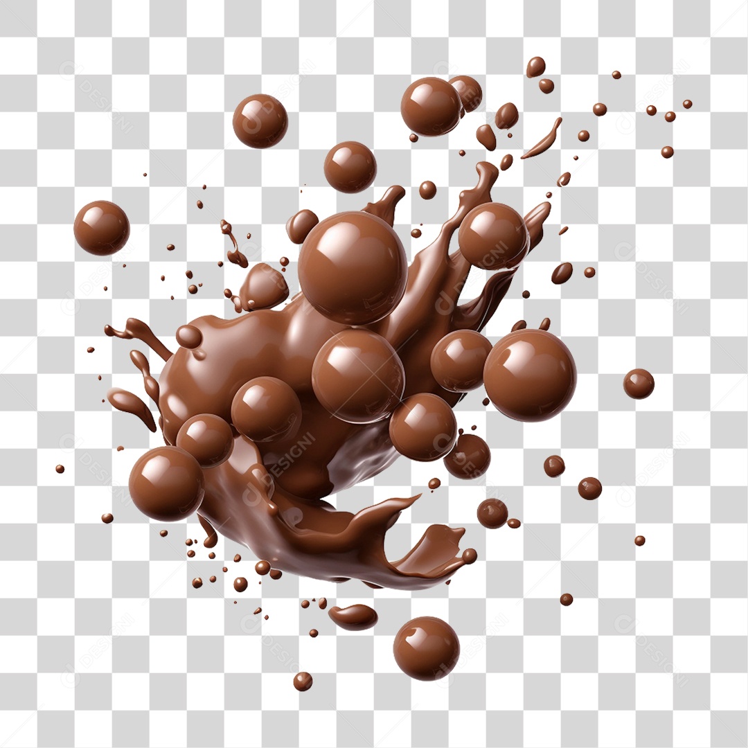 Splash de Chocolate PNG Transparente