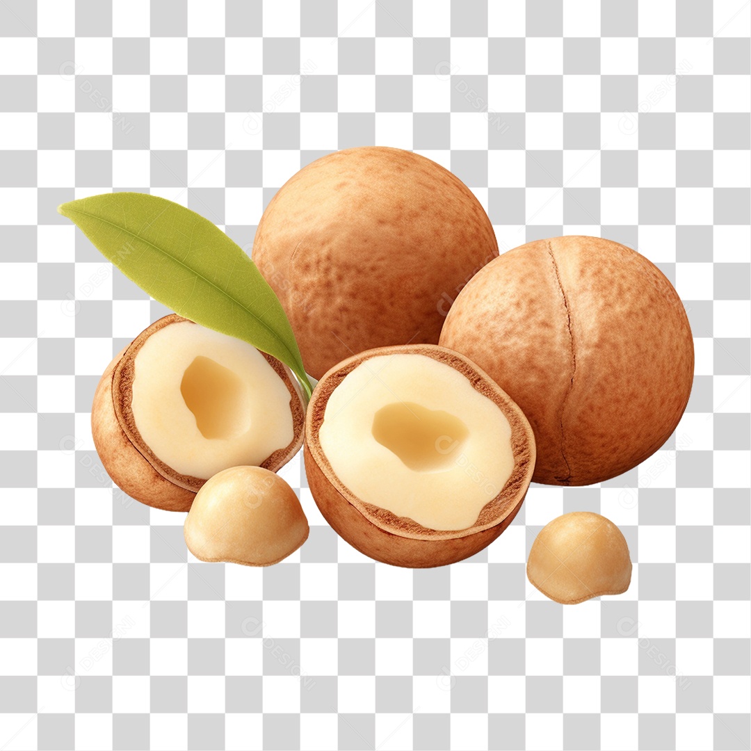 Nozes de Macadâmia PNG Transparente