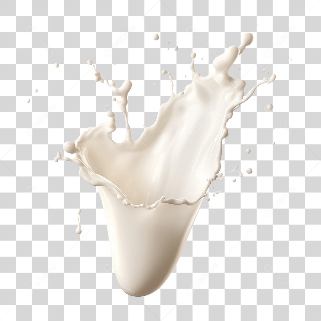 Splash de Leite PNG Transparente