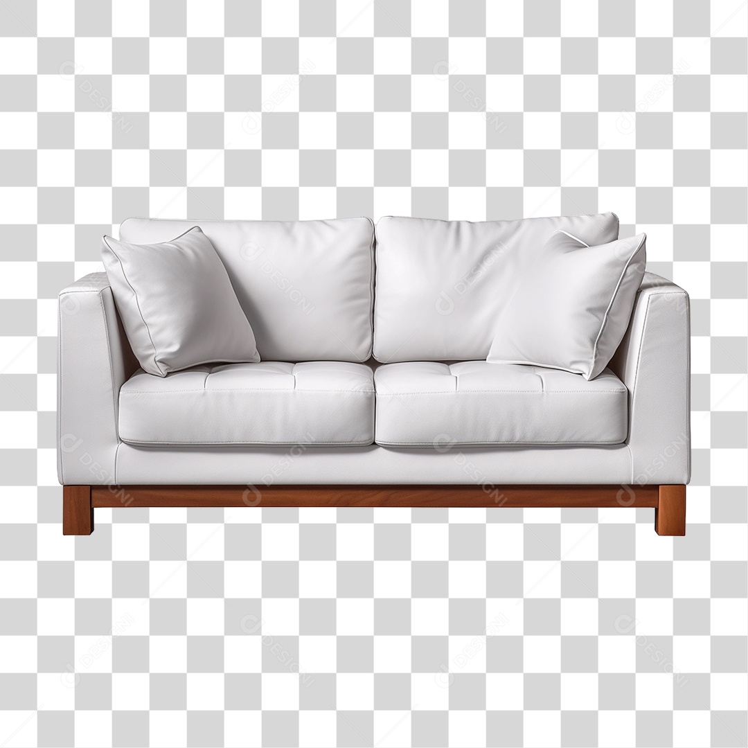 Sofá com Almofadas PNG Transparente