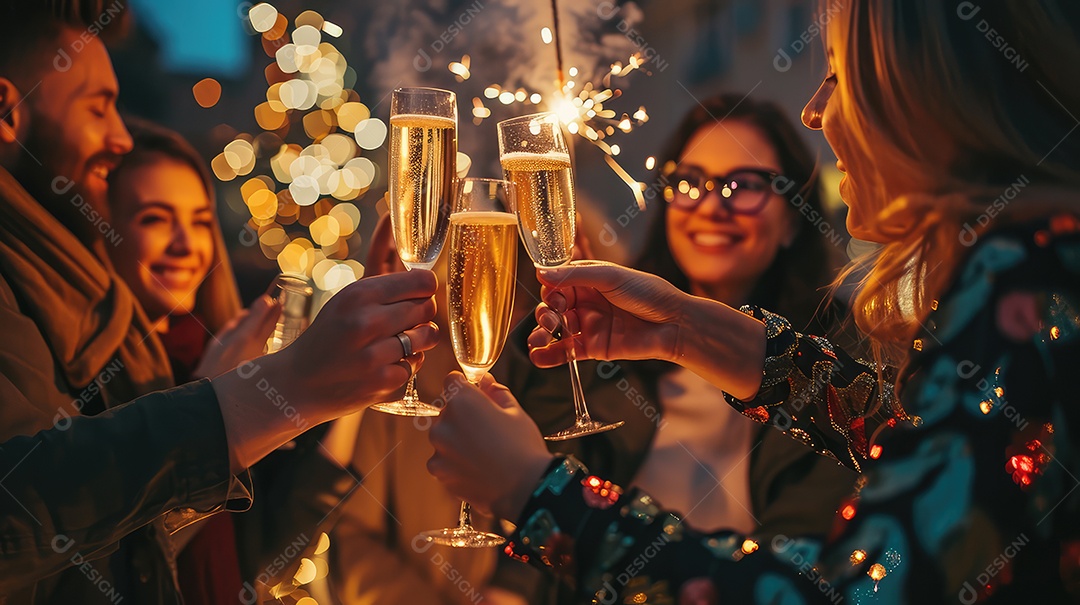 Casal romântico em piquenique ao entardecer, com velas e flores decorando o cenário do Dia dos Namorados