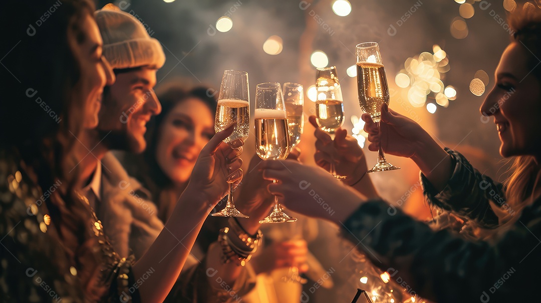 Casal romântico em piquenique ao entardecer, com velas e flores decorando o cenário do Dia dos Namorados