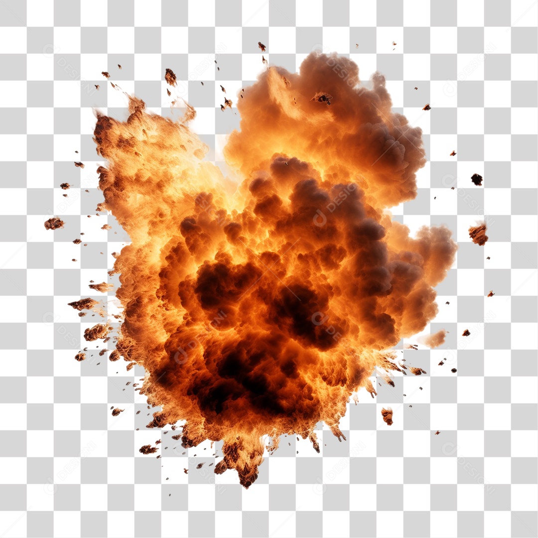 Explosão de Fogo PNG Transparente