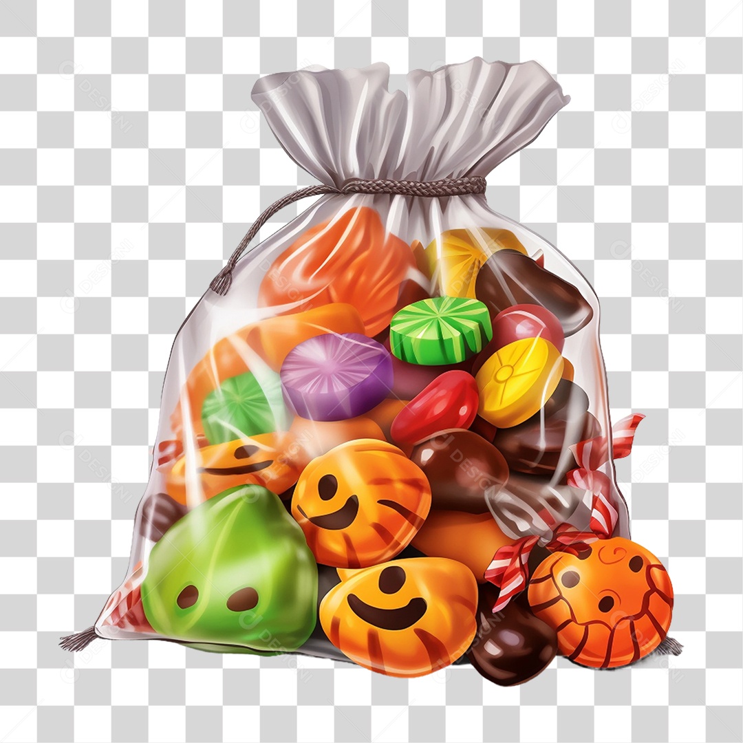 Sacola com Bolas Brinquedo PNG Transparente